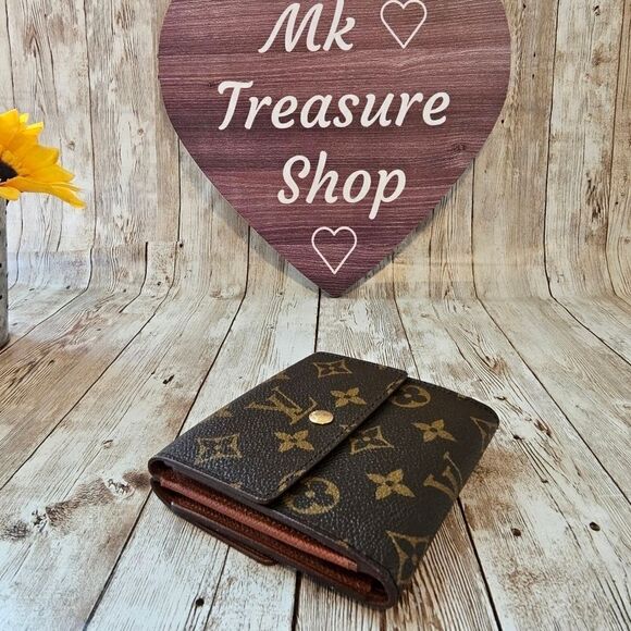 𝅺LOUIS Vuitton Monogram Portefeiulle Elise Trifold Wallet - Picture 1 of 12